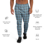 Hoki and Shuttle Gray Plaid Men's Joggers - Scottish Squares