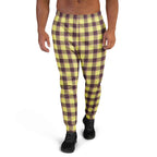 Flax and Livid Brown Plaid Men's Joggers - Scottish Squares