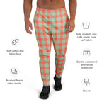 Spring Rain and Persimmon Plaid Men's Joggers - Scottish Squares