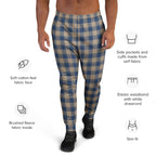 Cello and Donkey Brown Plaid Men's Joggers - Scottish Squares