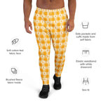 Men's Joggers Kidney Cancer Awareness Plaid, Orange Ribbon, Supportive Gift - Scottish Squares