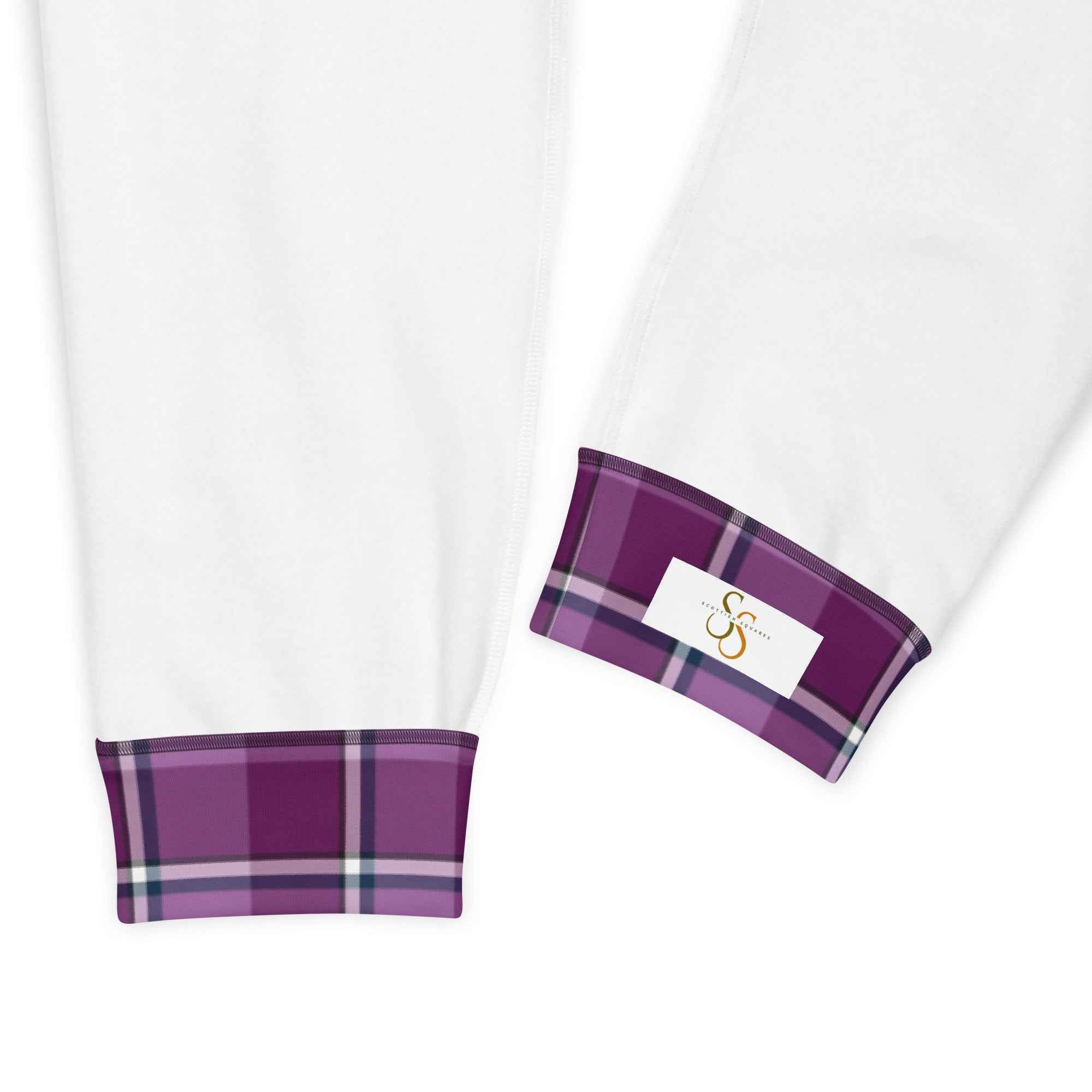 Purple and Trendy Pink Plaid Men's Joggers - Scottish Squares