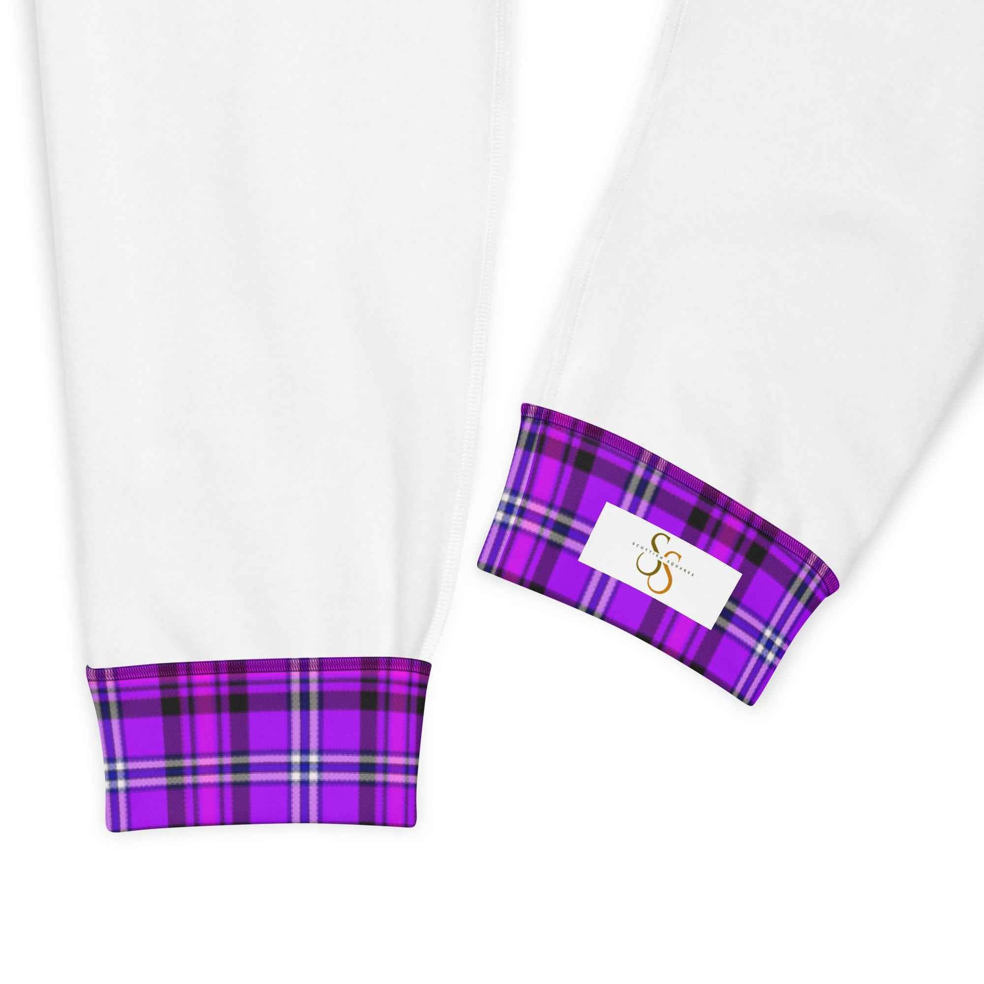Electric Violet and Fuchsia Plaid Men's Joggers - Scottish Squares
