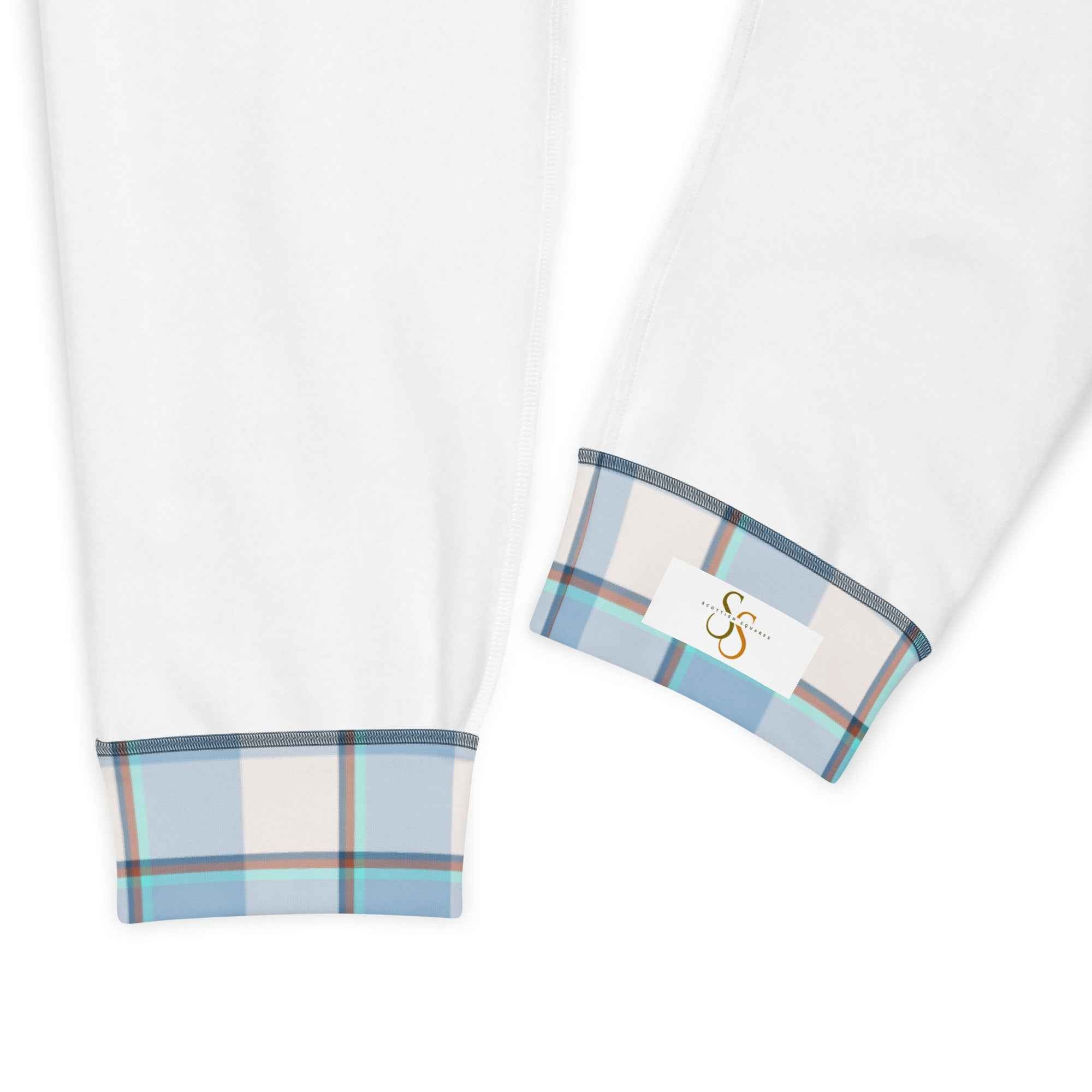 Pink Cloud and Blue Lagoon Plaid Men's Joggers - Scottish Squares