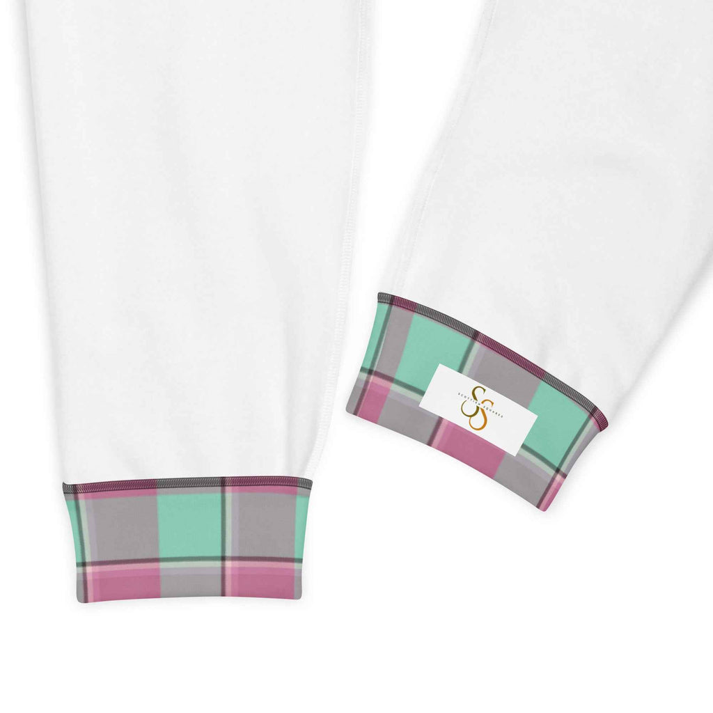 Vista Blue and Turkish Rose Plaid Men's Joggers - Scottish Squares