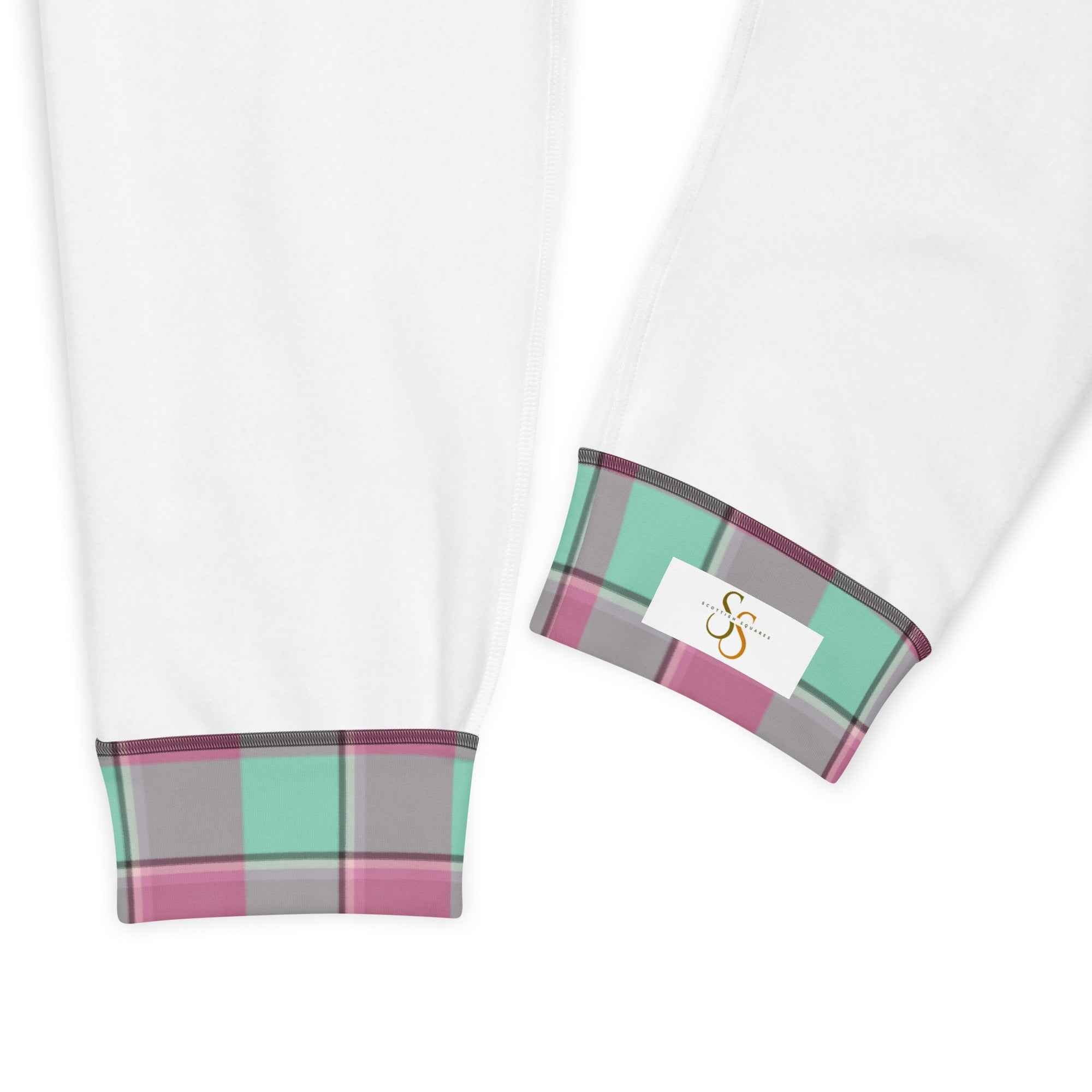 Vista Blue and Turkish Rose Plaid Men's Joggers - Scottish Squares