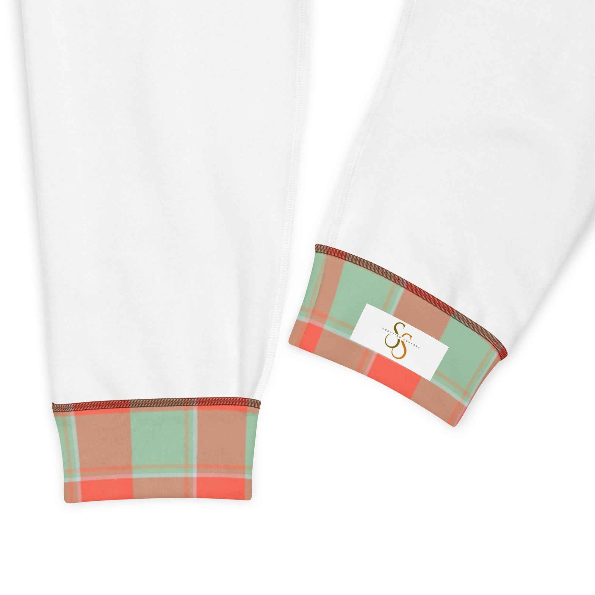 Spring Rain and Persimmon Plaid Men's Joggers - Scottish Squares