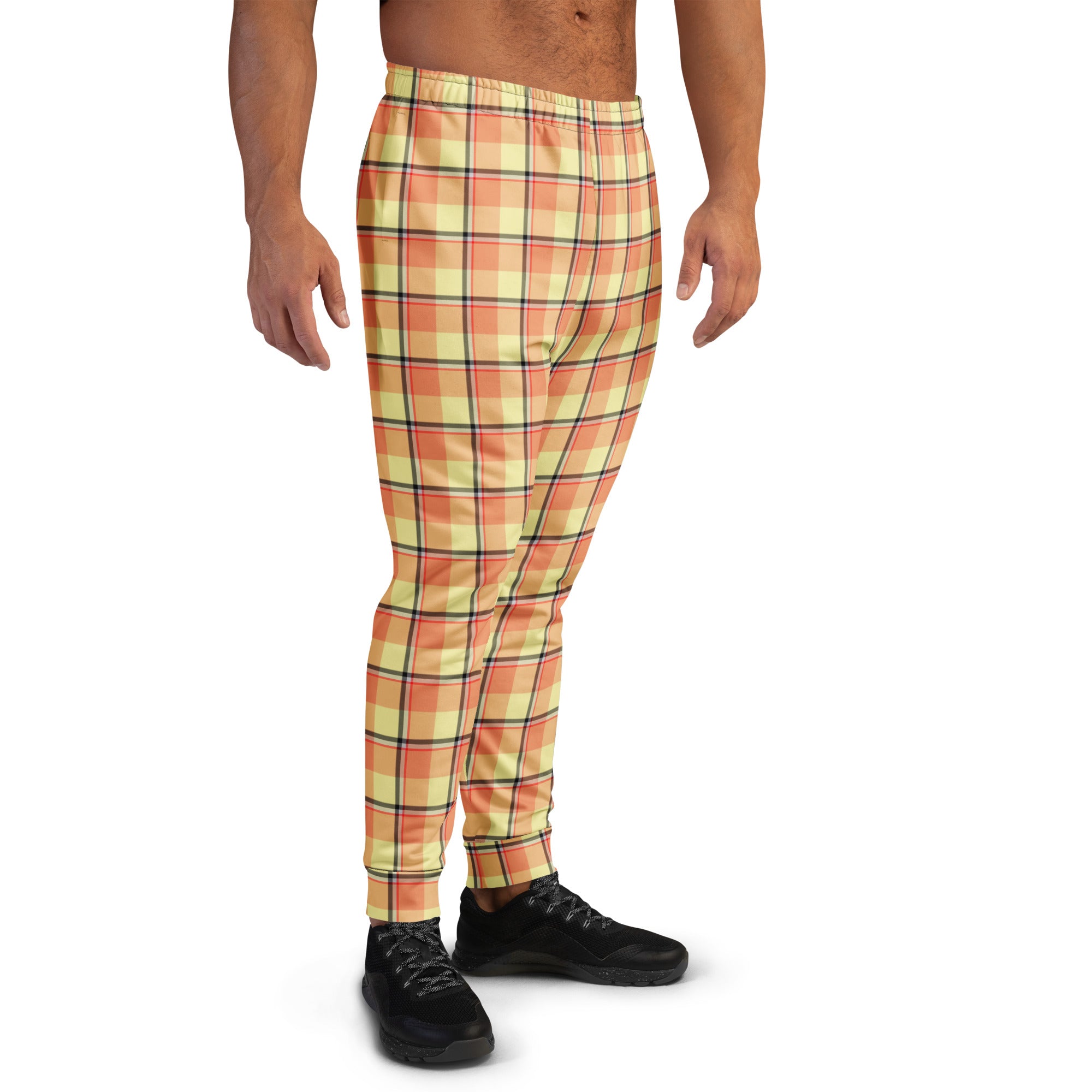 Claystone and Morning Mist Plaid Men's Joggers - Scottish Squares