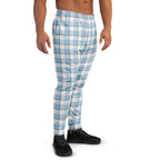Pink Cloud and Blue Lagoon Plaid Men's Joggers - Scottish Squares