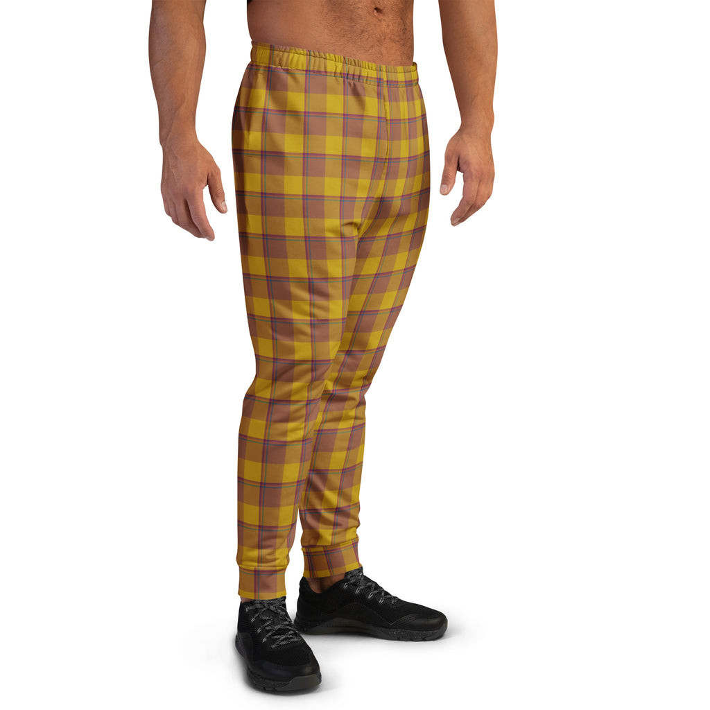 Potters Clay and Pizza Plaid Men's Joggers - Scottish Squares