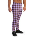 Light Wisteria and Livid Brown Plaid Men's Joggers - Scottish Squares