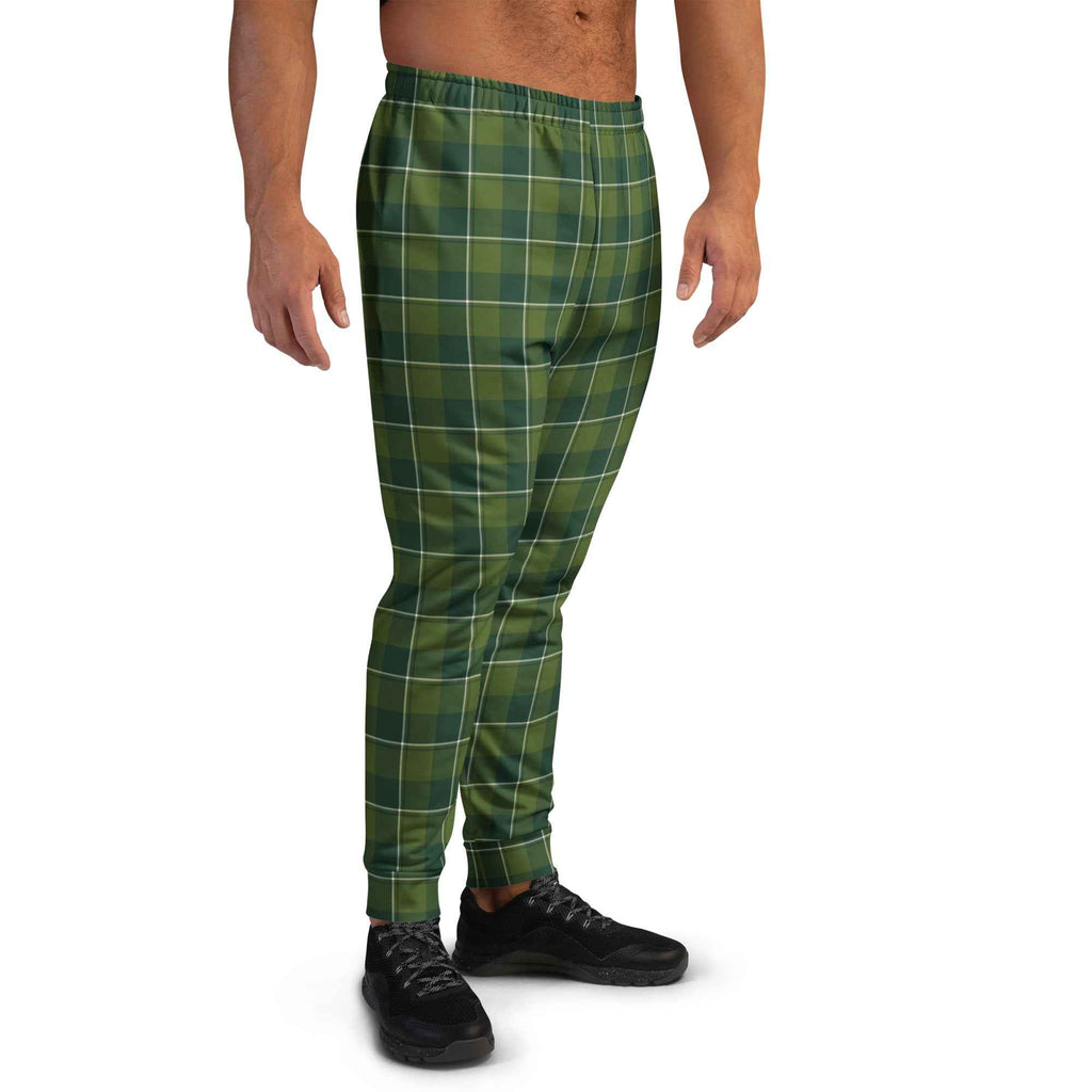 Woodland and Evergreen Plaid Men's Joggers - Scottish Squares