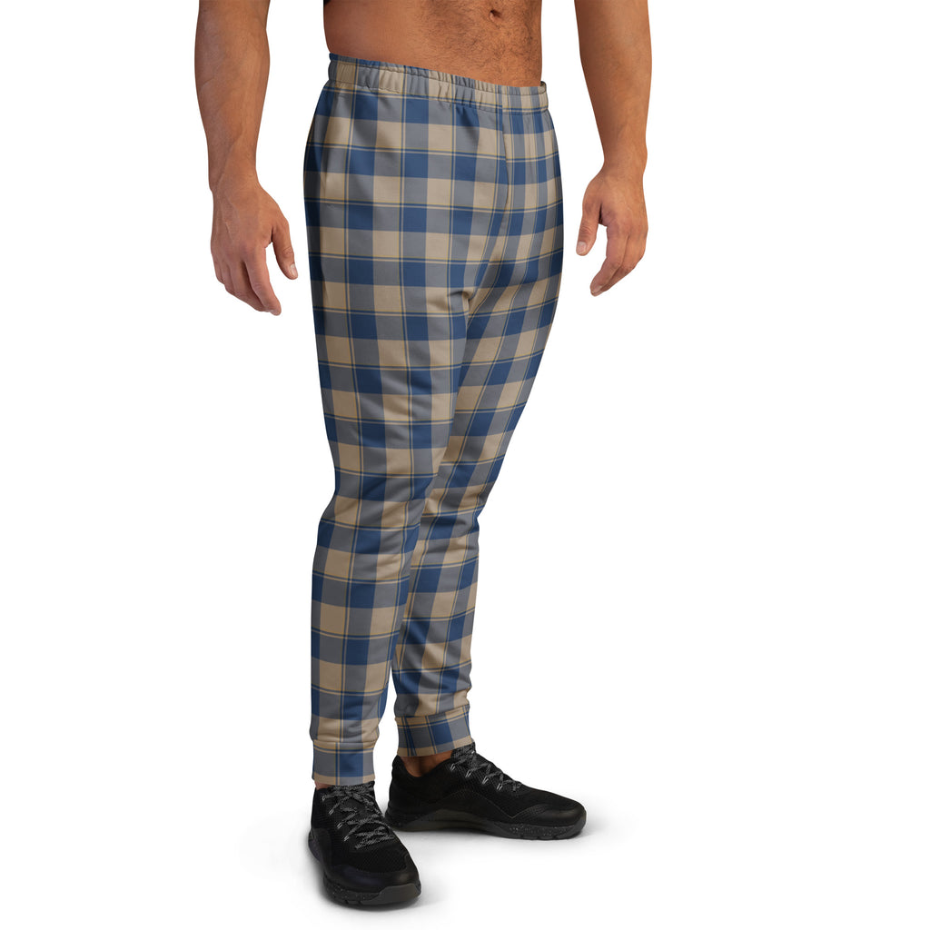 Cello and Donkey Brown Plaid Men's Joggers - Scottish Squares