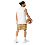 Zombie and Copper Plaid Unisex Mesh Shorts - Scottish Squares