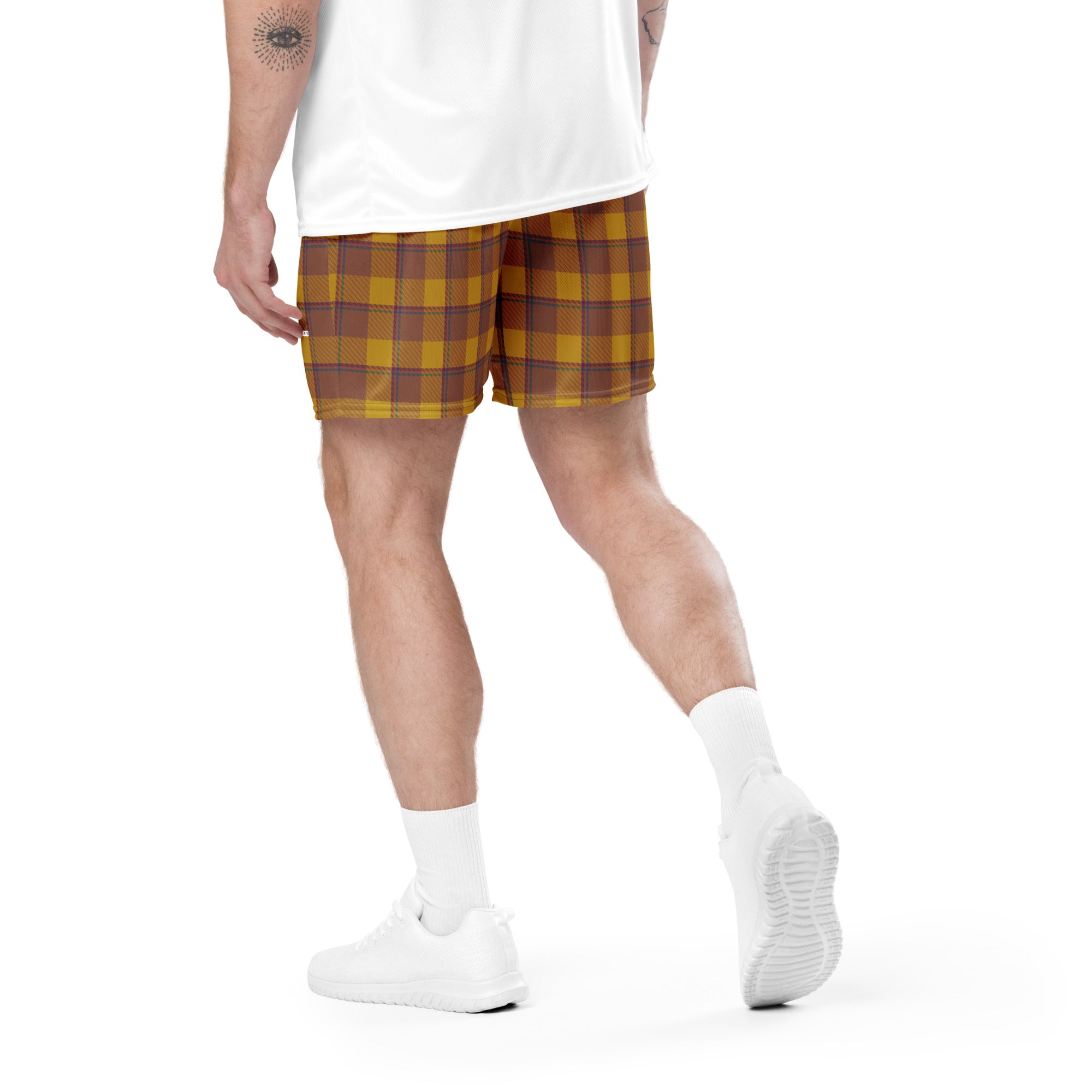 Potters Clay and Pizza Plaid Unisex Mesh Shorts - Scottish Squares
