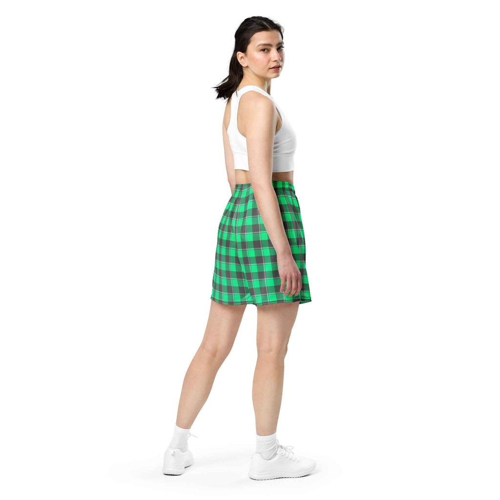 Spring Green and Finlandia Plaid Unisex Mesh Shorts - Scottish Squares
