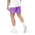 Viola and Dull Lavender Plaid Unisex Mesh Shorts - Scottish Squares