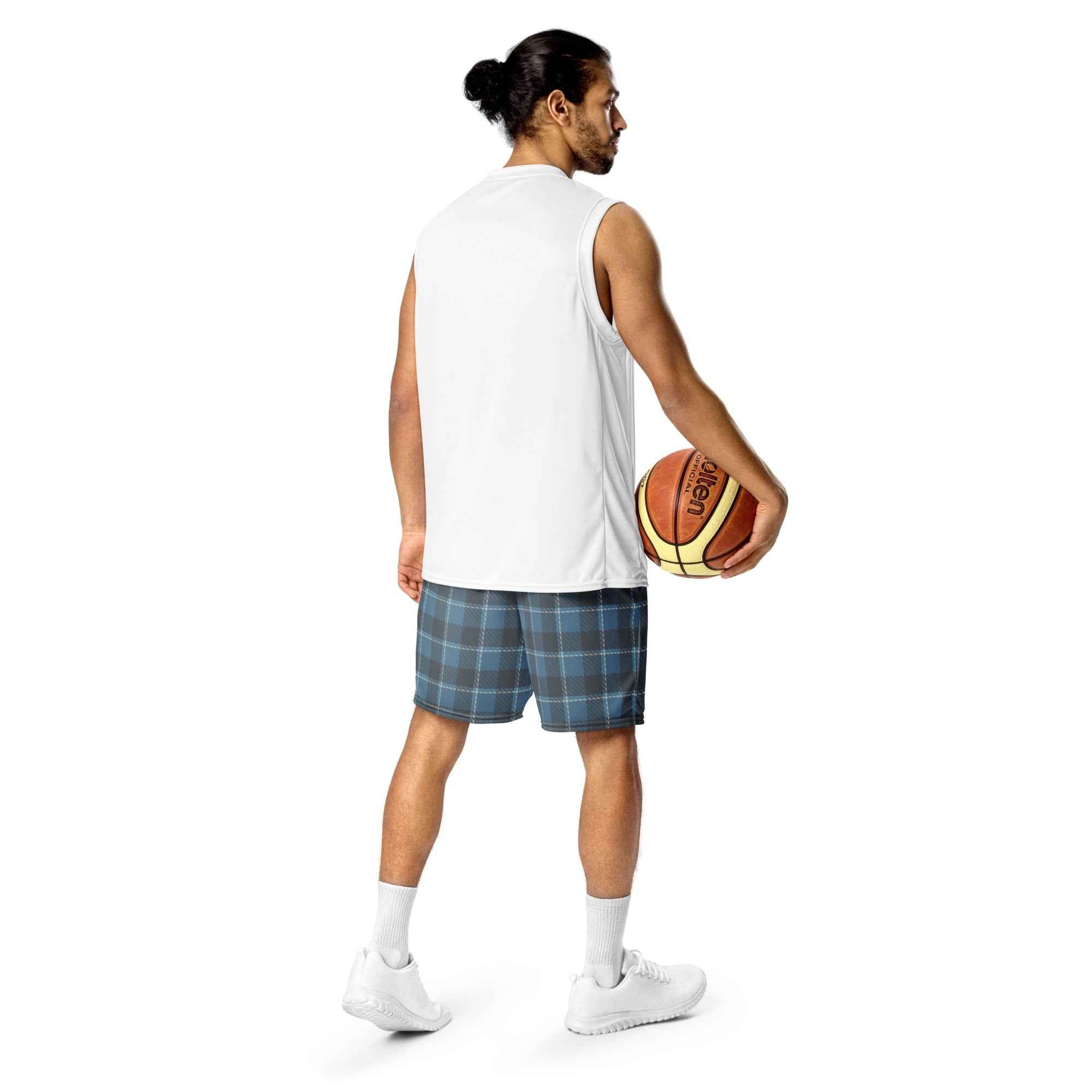 Hoki and Shuttle Gray Plaid Unisex Mesh Shorts - Scottish Squares