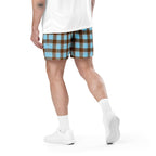 Blizzard Blue and Livid Brown Plaid Unisex Mesh Shorts - Scottish Squares