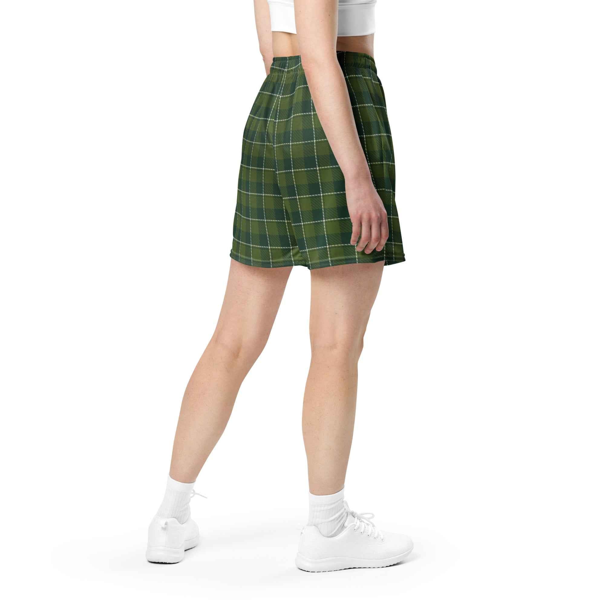 Woodland and Evergreen Plaid Unisex Mesh Shorts - Scottish Squares