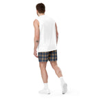 Cello and Donkey Brown Plaid Unisex Mesh Shorts - Scottish Squares