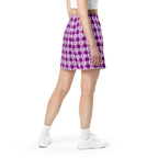 Unisex Mesh Shorts Pancreatic Cancer Awareness Plaid - Scottish Squares