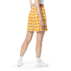 Unisex Mesh Shorts Kidney Cancer Awareness Plaid, Orange Ribbon, Supportive Gift - Scottish Squares