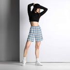Pink Cloud and Blue Lagoon Plaid Unisex Mesh Shorts - Scottish Squares