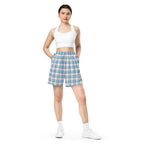 Pink Cloud and Blue Lagoon Plaid Unisex Mesh Shorts - Scottish Squares