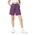 Purple and Trendy Pink Plaid Unisex Mesh Shorts - Scottish Squares