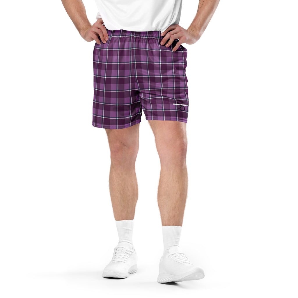 Purple and Trendy Pink Plaid Unisex Mesh Shorts - Scottish Squares