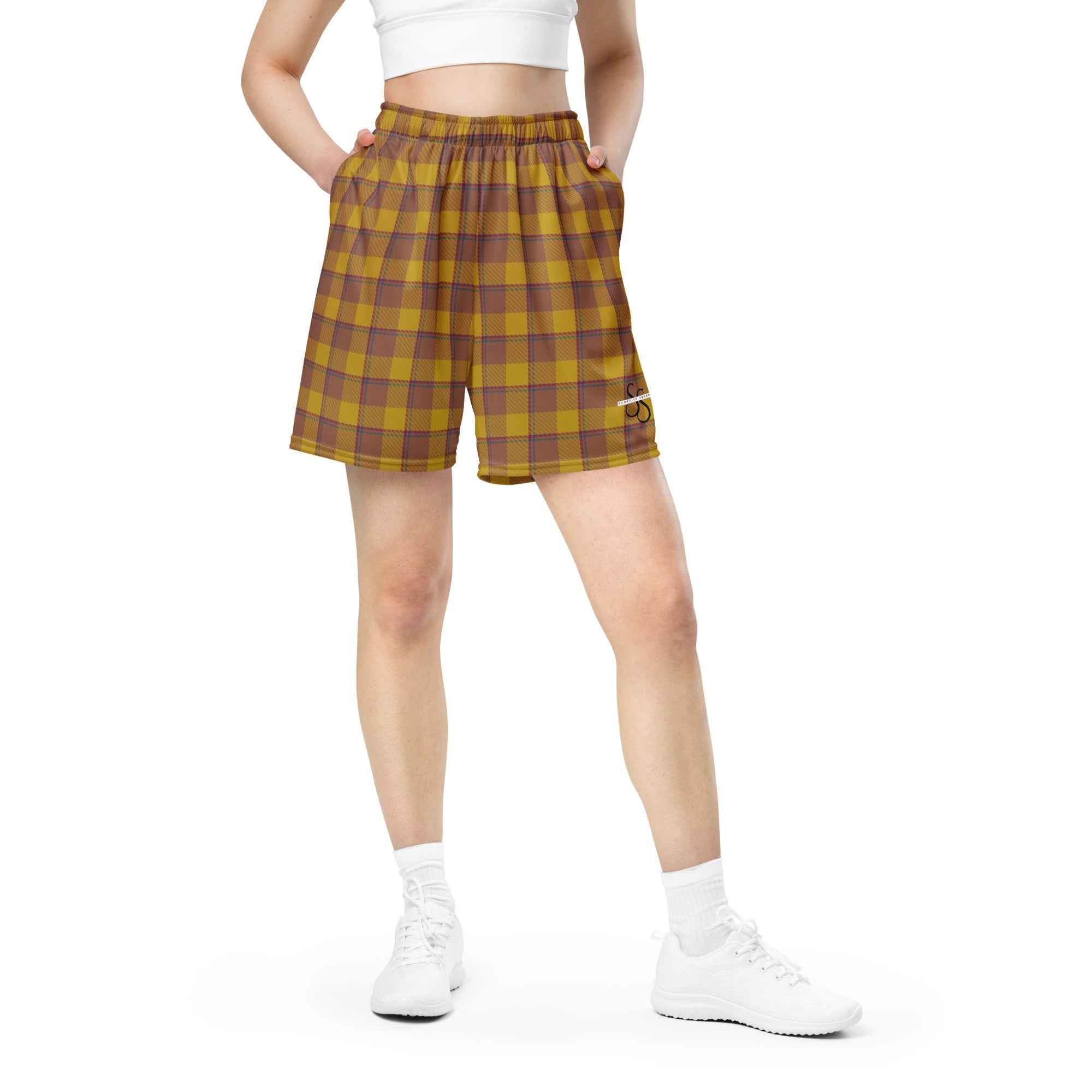 Potters Clay and Pizza Plaid Unisex Mesh Shorts - Scottish Squares