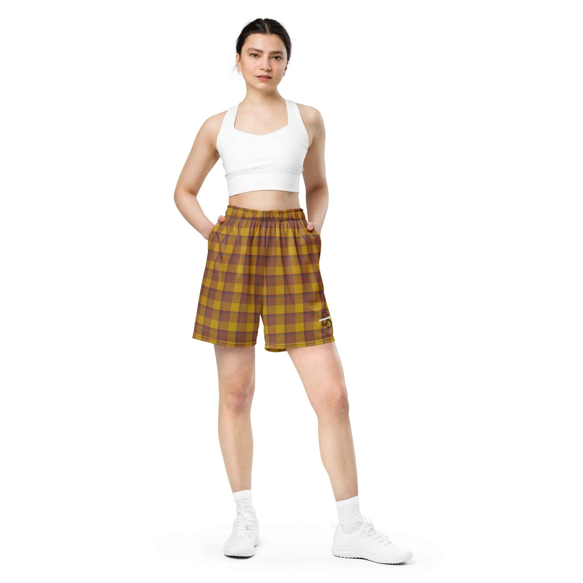Potters Clay and Pizza Plaid Unisex Mesh Shorts - Scottish Squares