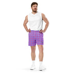 Viola and Dull Lavender Plaid Unisex Mesh Shorts - Scottish Squares