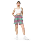 Vista Blue and Turkish Rose Plaid Unisex Mesh Shorts - Scottish Squares