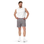 Vista Blue and Turkish Rose Plaid Unisex Mesh Shorts - Scottish Squares