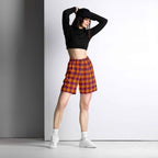 Tahiti Gold and Rose Bud Cherry Plaid Unisex Mesh Shorts - Scottish Squares