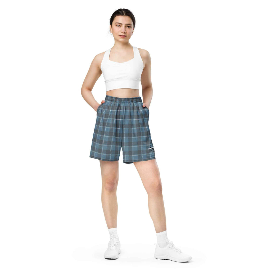 Hoki and Shuttle Gray Plaid Unisex Mesh Shorts - Scottish Squares