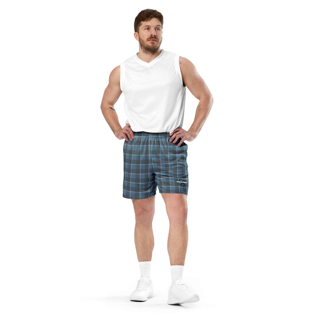 Hoki and Shuttle Gray Plaid Unisex Mesh Shorts - Scottish Squares