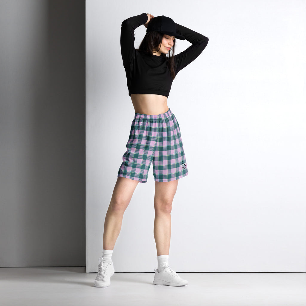 Ming and Melanie Plaid Unisex Mesh Shorts - Scottish Squares