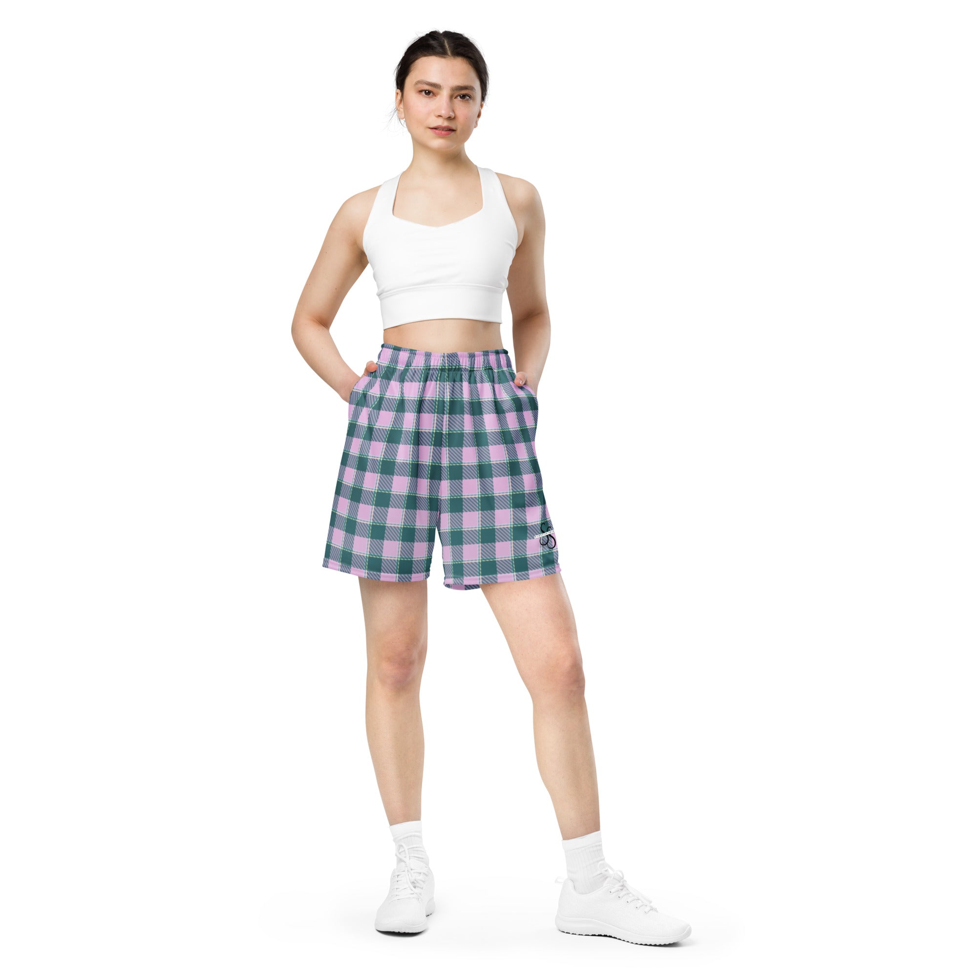 Ming and Melanie Plaid Unisex Mesh Shorts - Scottish Squares