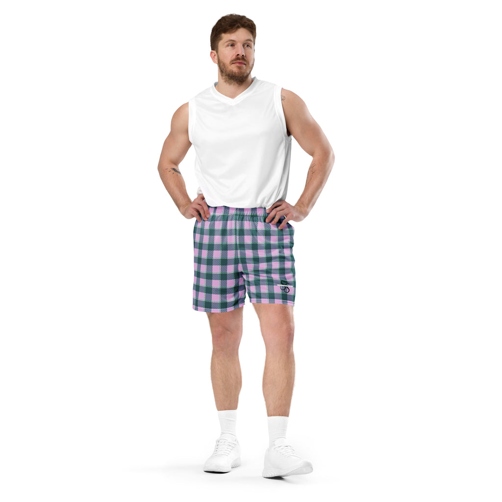 Ming and Melanie Plaid Unisex Mesh Shorts - Scottish Squares