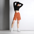 Corn and Razzmatazz Plaid Unisex Mesh Shorts - Scottish Squares