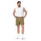 Flax and Livid Brown Plaid Unisex Mesh Shorts - Scottish Squares