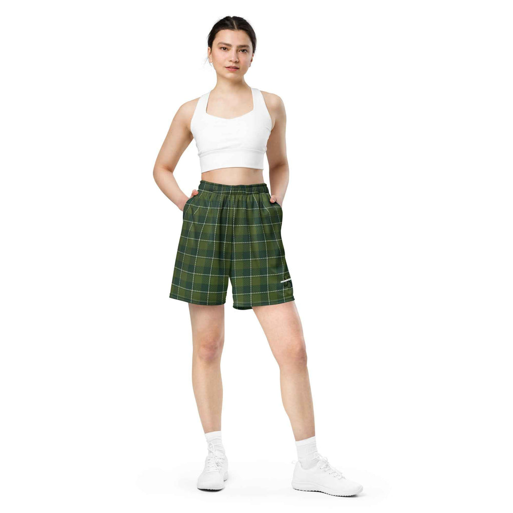 Woodland and Evergreen Plaid Unisex Mesh Shorts - Scottish Squares
