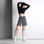 Cello and Donkey Brown Plaid Unisex Mesh Shorts - Scottish Squares