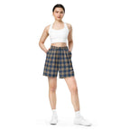 Cello and Donkey Brown Plaid Unisex Mesh Shorts - Scottish Squares