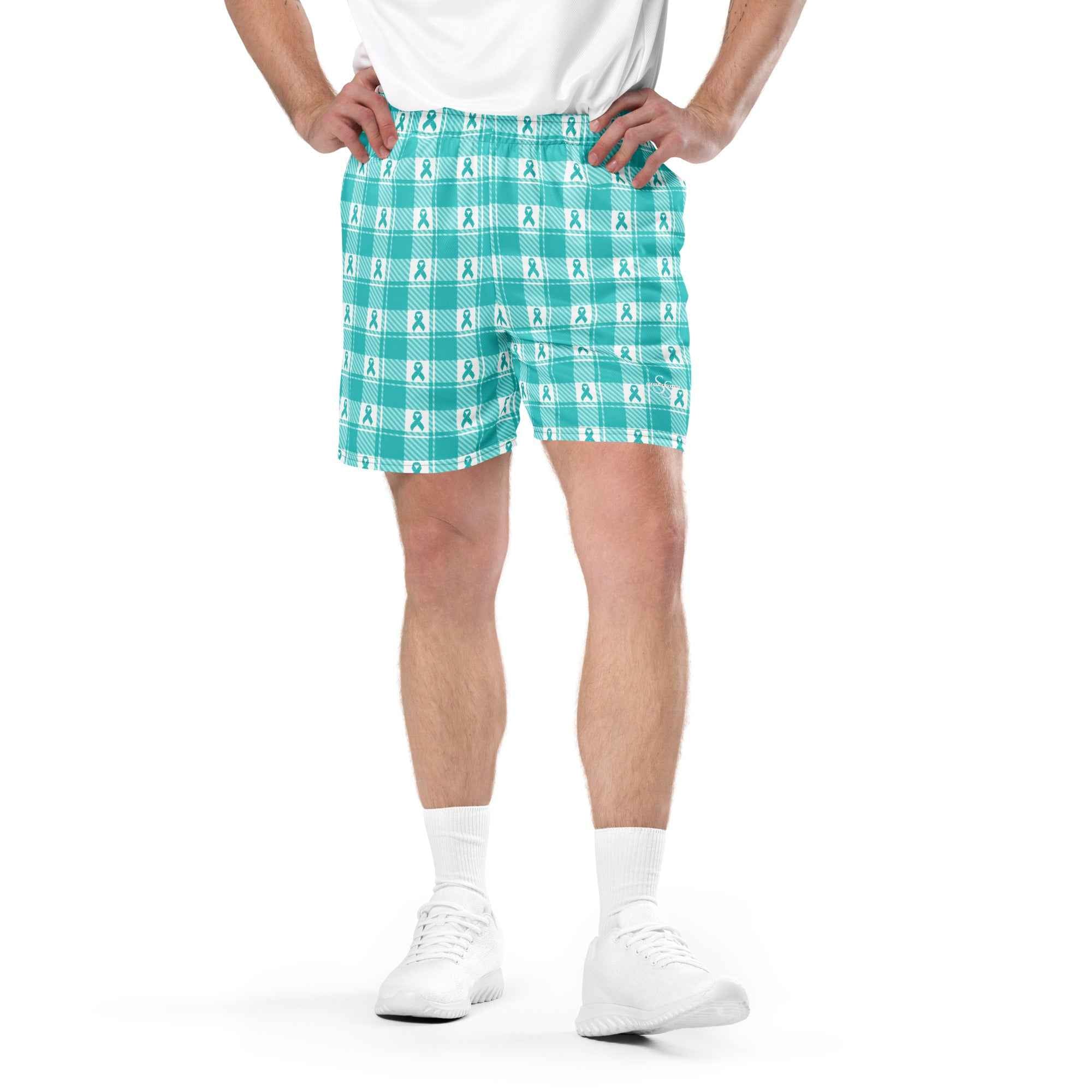 Unisex Mesh Shorts Ovarian Cancer Awareness Plaid 6XL - Scottish Squares