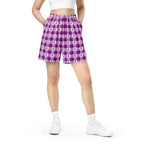 Unisex Mesh Shorts Pancreatic Cancer Awareness Plaid - Scottish Squares