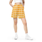 Unisex Mesh Shorts Kidney Cancer Awareness Plaid, Orange Ribbon, Supportive Gift - Scottish Squares